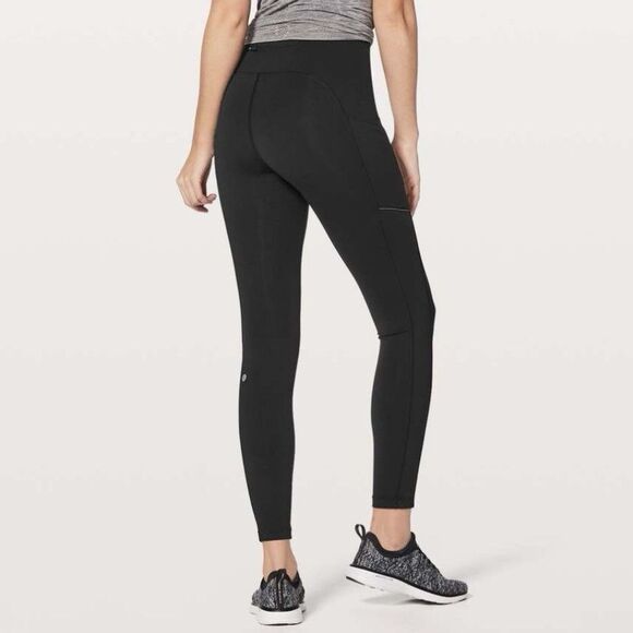 Lululemon Speed Up Tight Women’s Size 10 Black Leggings 28” Luxtreme Yoga Pocket - Picture 2 of 14